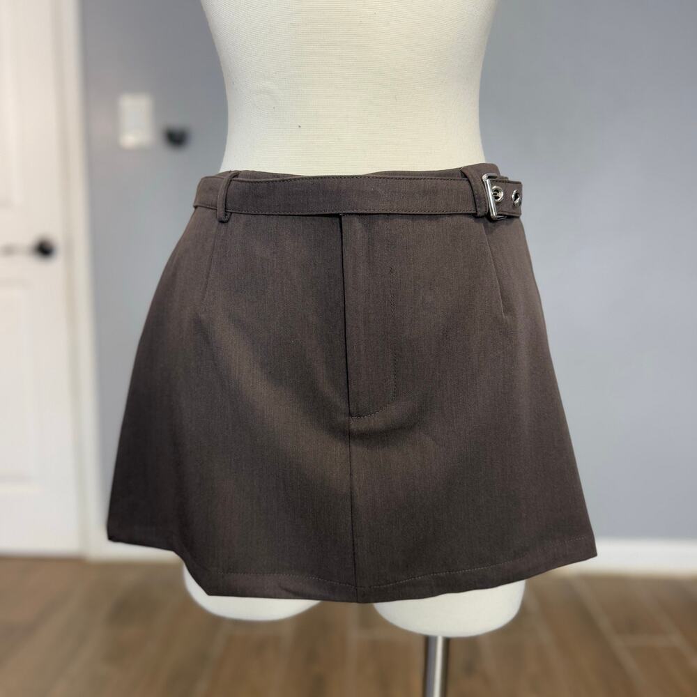 Princess Polly Miku Mini Skirt, Brown US 6